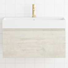 San Remo Wall Hung Single Vanity with Polymarble Countertop